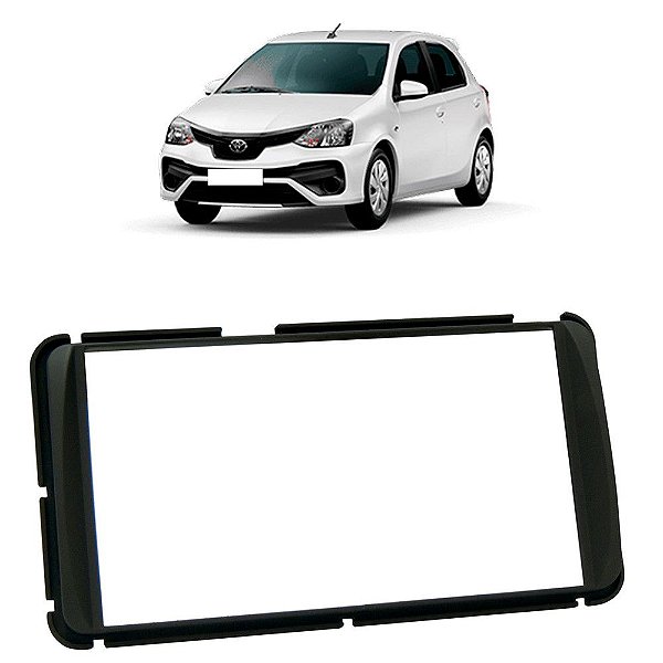 Moldura 2 Din Corolla Fielder Etios Hilux Rav 2003-2011 Black Piano Padrão Japonês