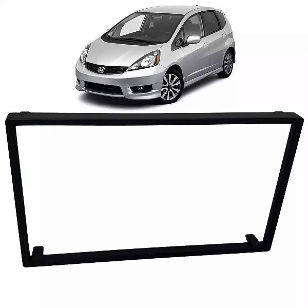 Moldura Painel Honda Fit 2004-2012 Black Piano 2 Din Padrão Japonês Multimídia DVD