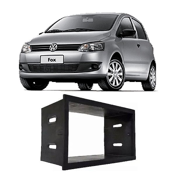 Moldura Painel Fox 2010 A 2013 Polo 2003 A 2013 Space Fox & Crossfox 2011 A 2013 Ecosport & Fiesta 2005 A 2012 2 Din Preto Japonês