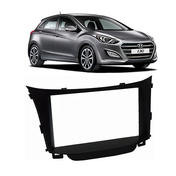 Moldura Painel Hyundai I30 2013 2014 2015 2016 2 Din Preto Multimidia Dvd Padrão Japonês Chinês