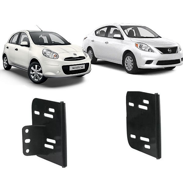 Moldura Painel Nissan Versa March 2011 2012 2013 2 Din Preto Multimidia Dvd Padrão Japonês Chinês