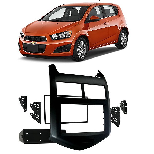 Moldura 1 e 2 Din Sonic 2011 2012 2013 2014 2015 Preto Padrão Japonês Chinês