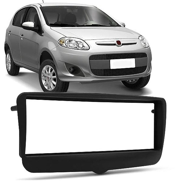 Moldura Painel 1 Din Palio Grand Siena Sporting Essence Evo Attractive Tetrafuel 2013 A 2018 Black Piano