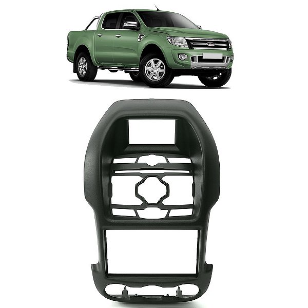 Moldura Painel Ford Ranger 2012 2013 2014 2015 2016 Preto 2 Din Multimidia Dvd Padrão Japonês Chinês Com Furo Monitor