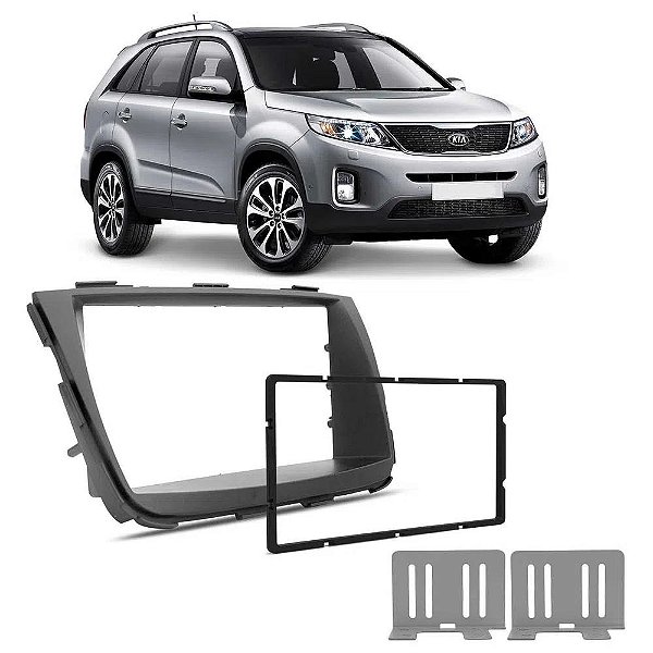 Moldura Painel Kia Sorento 2013 2014 2015 Preto 2 Din Multimidia Dvd Padrão Japonês Chinês