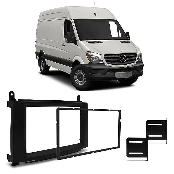 Moldura Painel Sprinter 415 B200 2013 2014 2015 2016 2017 2018 Preto 2 Din Multimidia Dvd Padrão Japonês Chinês