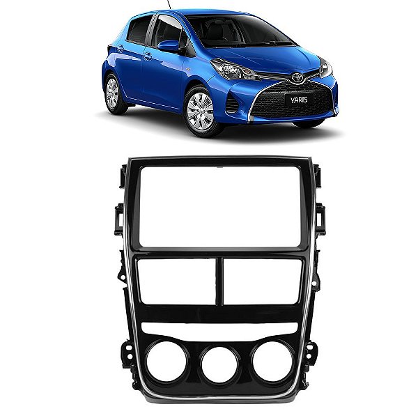Moldura Painel Yaris 2018 2019 2020 2 Din Black Piano Multimidia Dvd Padrão Japonês Chinês