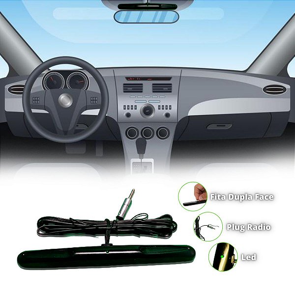 Antena Para Som Interna Radio Am Fm Para Carro Universal
