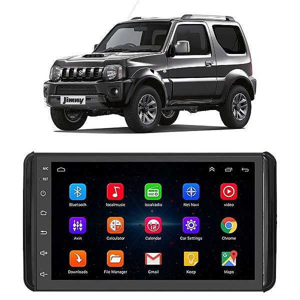 Kit Multimídia Android Jimny 2008 A 2018 7'' Polegadas 1-16GB GPS TV Online Bluetooth WiFi