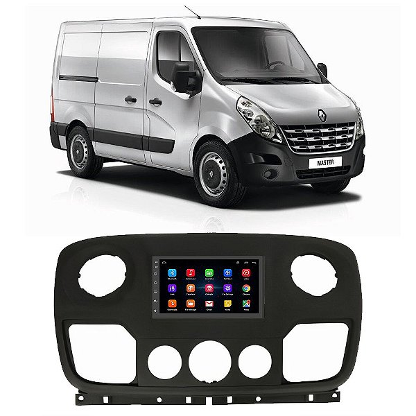 Kit Multimídia Android Peugeot Renault Master (2013-2021) 7'' Polegadas 1-16GB GPS TV Online Bluetooth WiFi