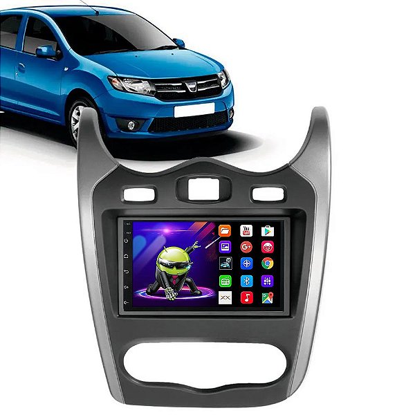 Kit Multimídia Android Logan Sandero (2012-2014) 7'' Polegadas 1-16GB GPS TV Online Bluetooth WiF