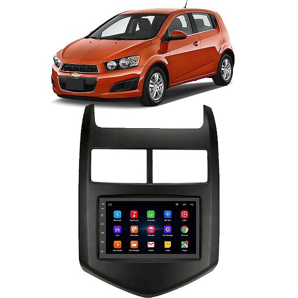 Kit Multimídia Android Chevrolet Sonic (2011-2014) 7'' Polegadas 1-16GB GPS TV Online Bluetooth WiFi