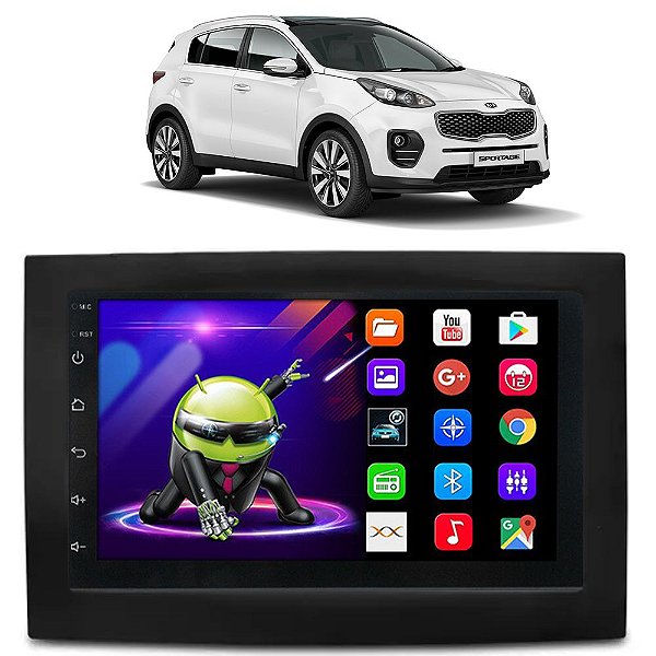 Kit Multimídia Android Kia Sportage (2017-2022) 7'' Polegadas 1-16GB GPS TV Online Bluetooth WiFi