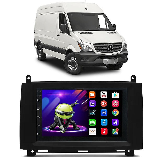 Kit Multimídia Android Mercedes Sprinter Vito B170 B180 B200 7'' Polegadas 1-16GB GPS TV Online