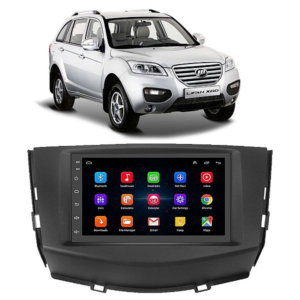 Kit Multimídia Android Lifan X60 (2013-2016) 7'' Polegadas 1-16GB GPS TV Online Bluetooth WiFi