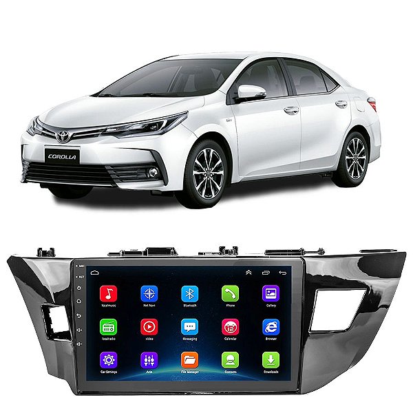 Kit Multimídia Android Corolla 2015 A 2017  9" Tv Online GPS Bluetooth WiFi USB Rádio FM