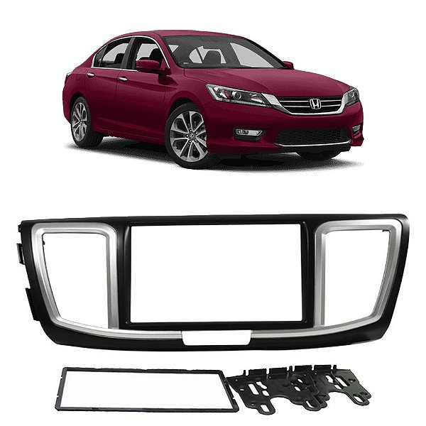 Moldura 2 Din Accord 2013-2017 Padrão Chinês Japonês Acabamento Premium
