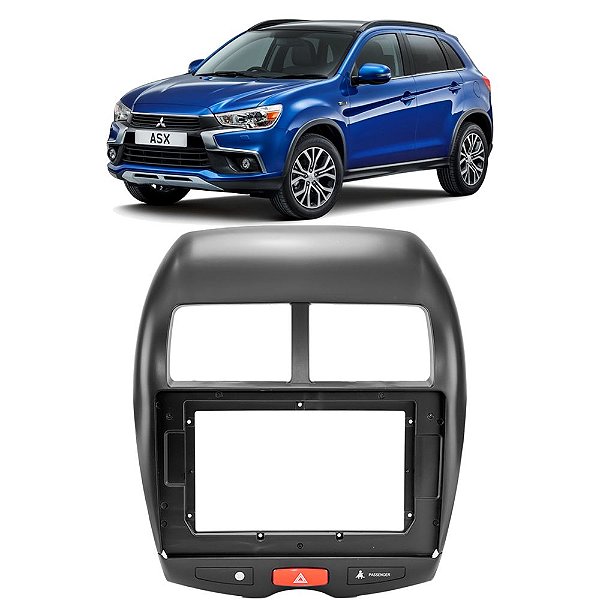 Moldura Painel 10 Polegadas Mitsubishi ASX 2010-2022 Preta