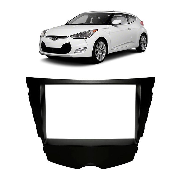 Moldura Painel 2 Din Hyundai Veloster 2011 2012 2013 2014 2015 2016 7 Polegadas
