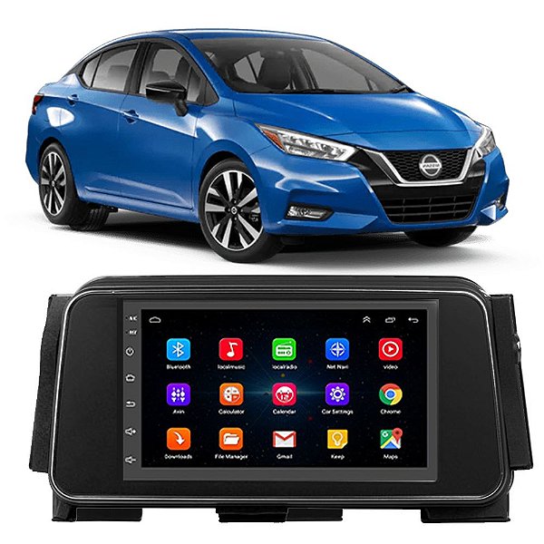 Kit Multimídia Android Versa (2021-2020) 7'' Polegadas 1-16GB GPS TV Online Bluetooth WiFi