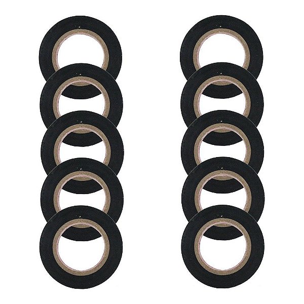 Fita Isolante Premium Preta 10m - Proteção Elétrica e Resistência UV