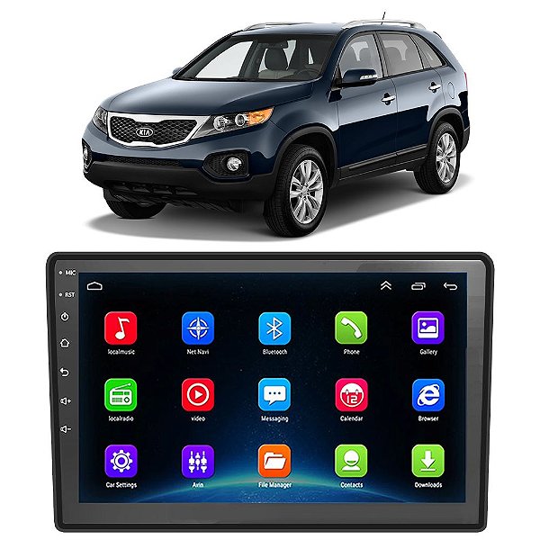 Kit Multimídia Android Kia Sorento 2013 A 2015  9" Tv Online GPS Bluetooth WiFi USB Rádio FM