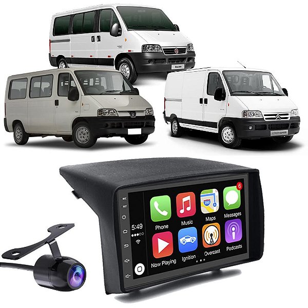 Kit Multimídia Ducato Boxer Jumper (2006-2015) 7" Polegadas 2-32Gb GPS TV Android-Auto CarPlay Comando de voz Google Siri