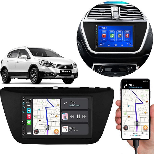 Kit Multimidia Scross 2015-2018 7" MP5 Android Auto Carplay + Câmera de ré