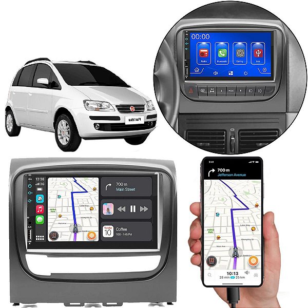 Kit Multimidia Android-Auto Idea 2013-2016 7" MP5 Carplay + Câmera de ré