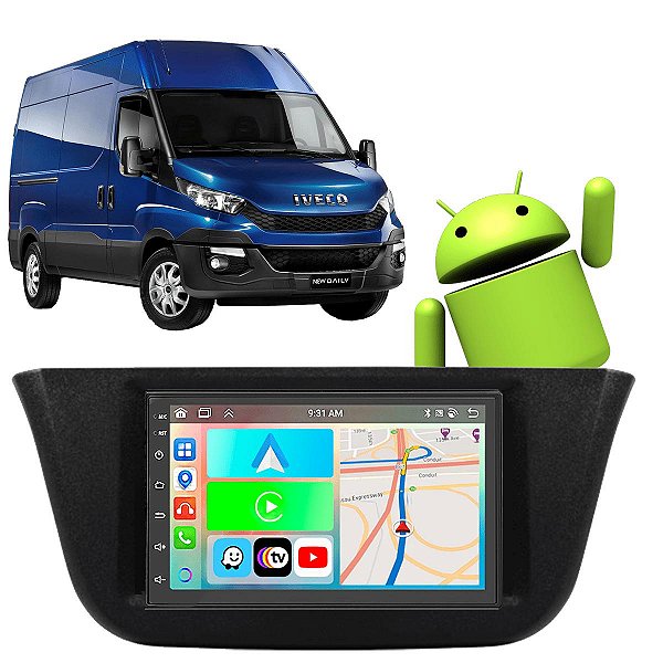 Kit Multimídia Iveco Daily (2020-2023) 7" Polegadas 2-32Gb GPS TV Android-Auto CarPlay Comando de voz Google Siri