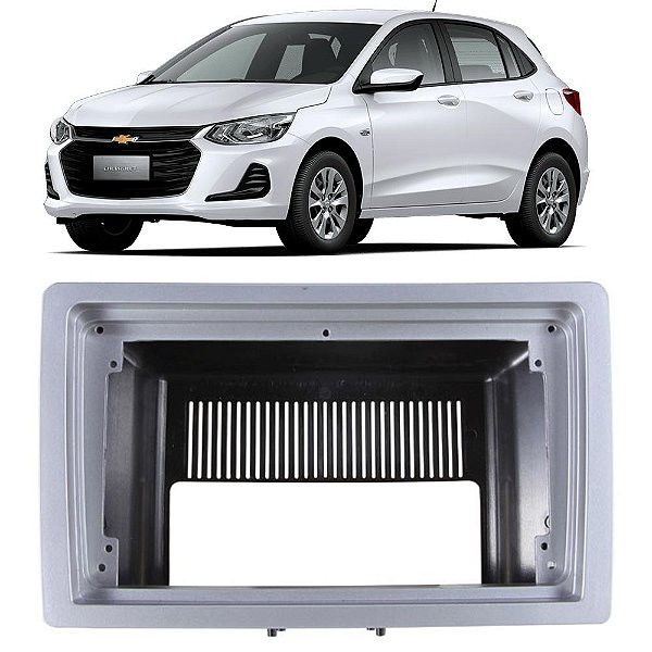 MOLDURA PAINEL ONIX 20/24 9 POL PRETO C/FRISO PRATA CHEVROLE