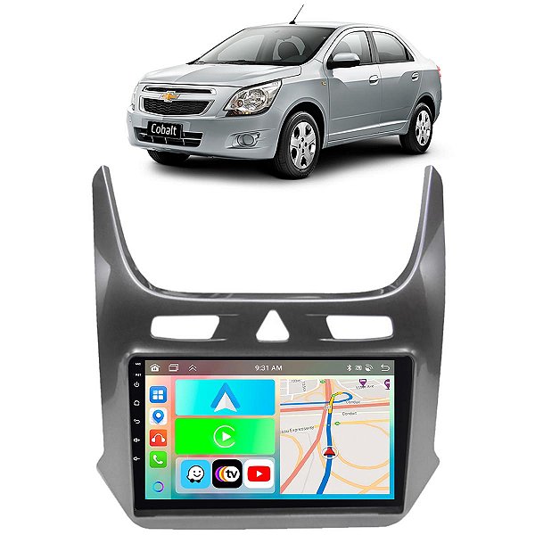 Kit Multimídia Android 9" Cobalt 2012-2020 CarPlay