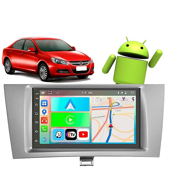Kit Multimídia Android 7" Polegadas Jac J5 2012-2015 CarPlay