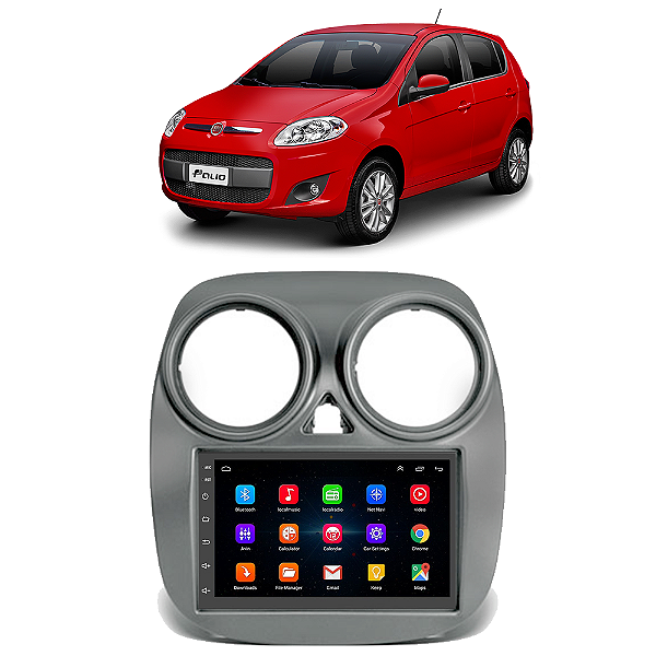Kit Multimídia Android Palio 2012 A 2017 7'' Polegadas 1-16GB GPS TV Online Bluetooth WiFi