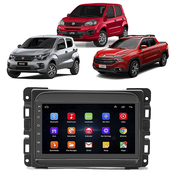 Kit Multimídia Android Mobi Uno Toro (2017-2022) 7'' Polegadas 1-16GB GPS TV Online Bluetooth WiFi