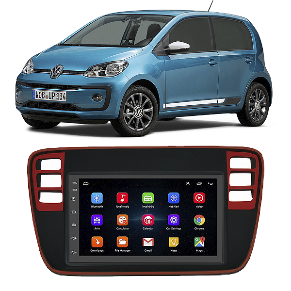 Kit Multimídia Android Fiat Up (2014-2017) 7'' Polegadas 1-16GB GPS TV Online Bluetooth WiFi