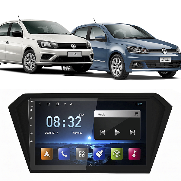 Kit Multimídia Android Gol G7 2016-2018 9" Tv Online GPS Bluetooth WiFi USB Rádio FM