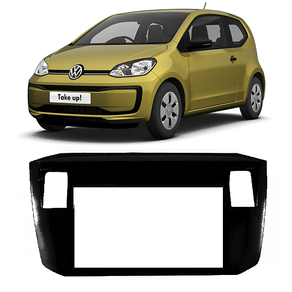 Moldura Painel 2 Din Fiat UP 2018, 2019, 2020, 2021 - 7 Polegadas