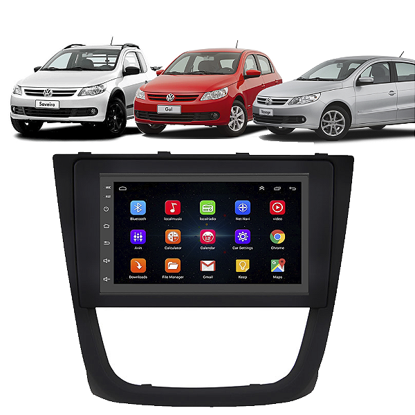 KIT MULTIMIDIA ANDROID 7" GOL G5 2008-2012 7'' Polegadas 1-16GB GPS TV Online Bluetooth WiFi
