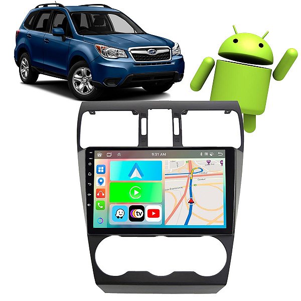 Kit Multimídia Android 9 Polegadas 2/32GB Subaru Forester 2014-2018 CarPlay GPS