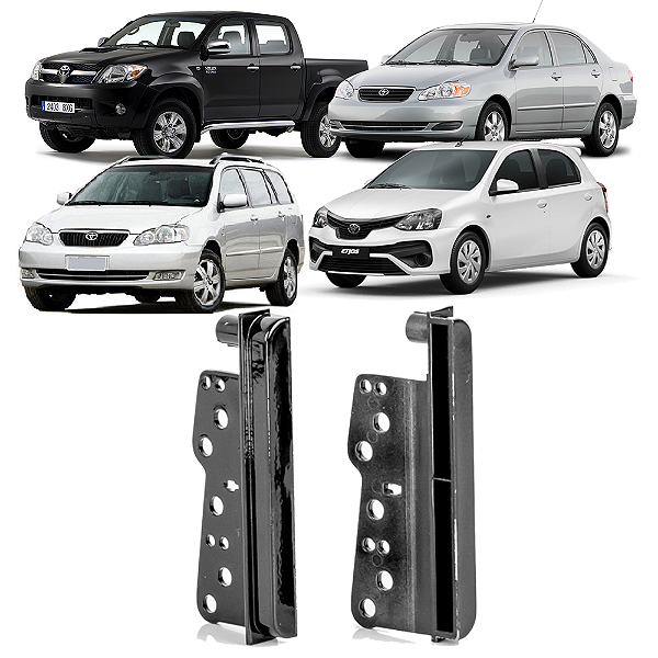 MOLDURA PAINEL COROLLA 03/08 ETIOS HILUX 05/11 2 DIN TOYOTA