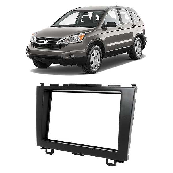 MOLDURA PAINEL CRV 07/11 2 DIN C/SUPORTE PRETO JP/CH HONDA