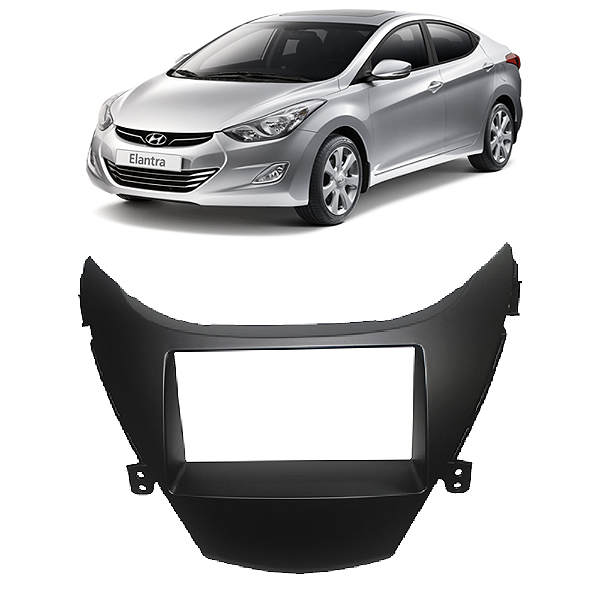 Moldura Painel Elantra 2 Din 2010 2011 2012 2013 7 Polegadas Central Multimidia Mp5