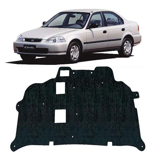 Forro Capo Honda Civic 1997-2000 Manta Autocolante Isolante + Presilhas