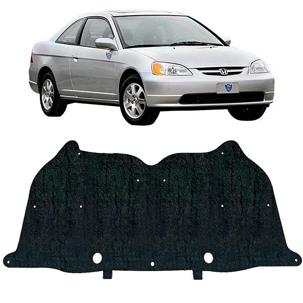 Forro Capo Honda Civic 2001-2003 Manta Autocolante Isolante + Presilhas