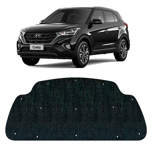 Forro Capo Hyundai Creta 2017-2021 Revestimento Manta Autocolante Isolante Térmico + Presilhas