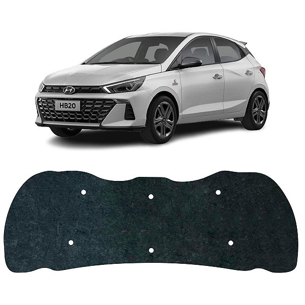 Forro Capo Hyundai Hb20 2019-2023 Manta Autocolante Isolante termoacustico + Presilhas