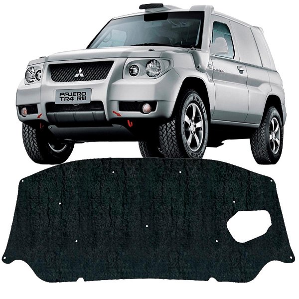 Forro Capo Mitsubishi Pajero Tr4 2003-2015 Revestimento Manta Autocolante Isolante Térmico + Presilhas