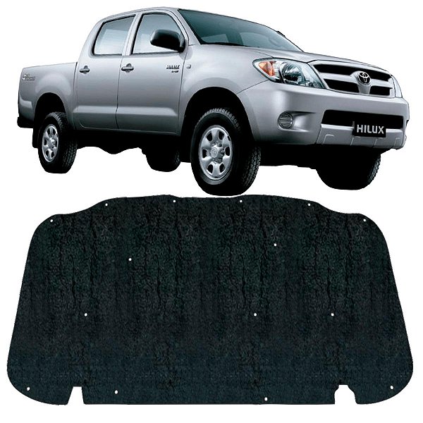Forro Capo Toyota Hilux 2005-2011 Sem Intercooler Manta Autocolante Isolante + Presilhas