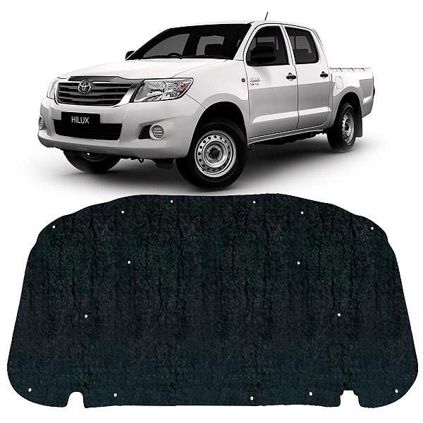 Forro Capo Toyota Hilux 2012-2015 Sem intercooler Revestimento Manta Autocolante Isolante Térmico + Presilhas